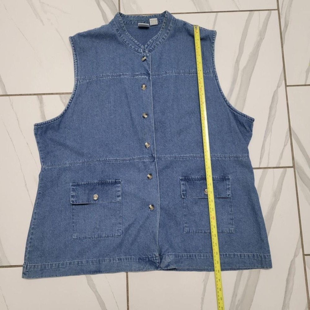 Vintage denim button up tank 22W